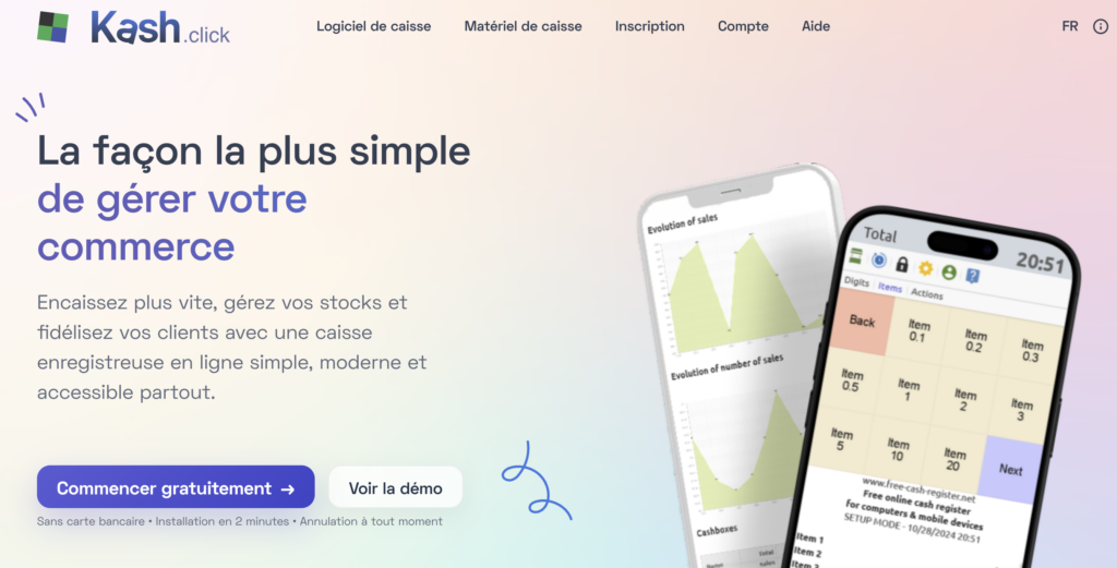 kash clic logiciel de caisse
