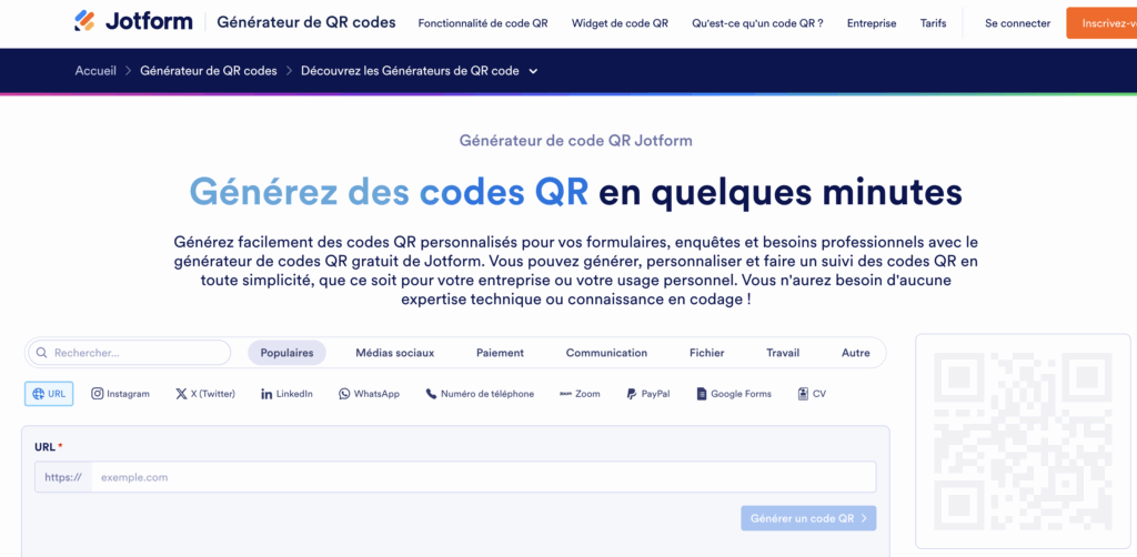 Jotform QR Code Generator