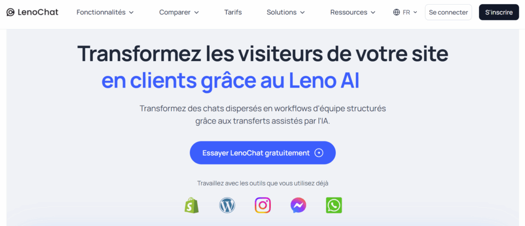 Leno AI agent intelligent de la plateforme de support client Lenochat