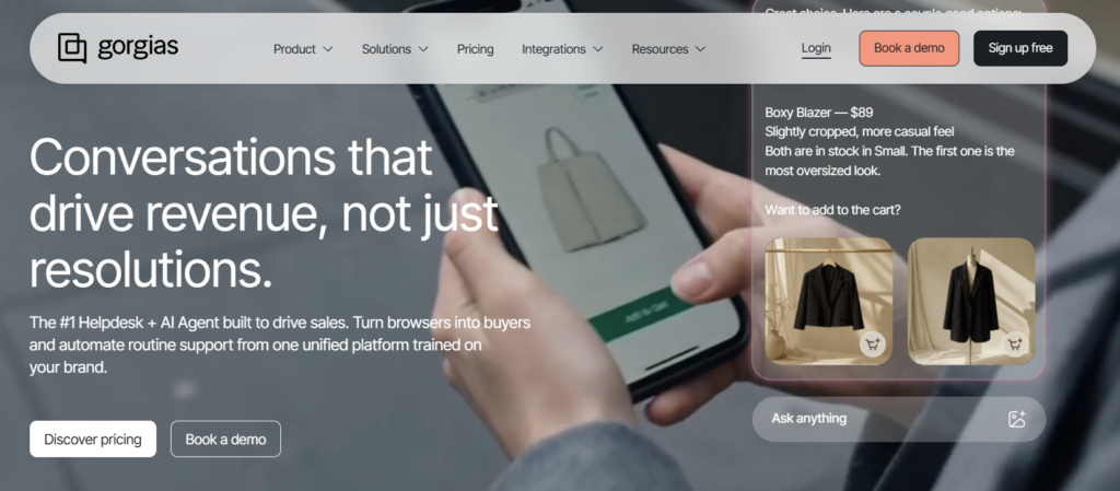 Gorgias IA pour l'assistance client e-commerce