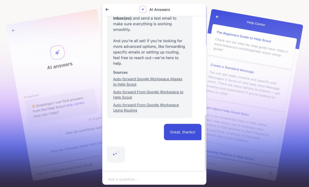 Help Scout logiciel de chat authentique