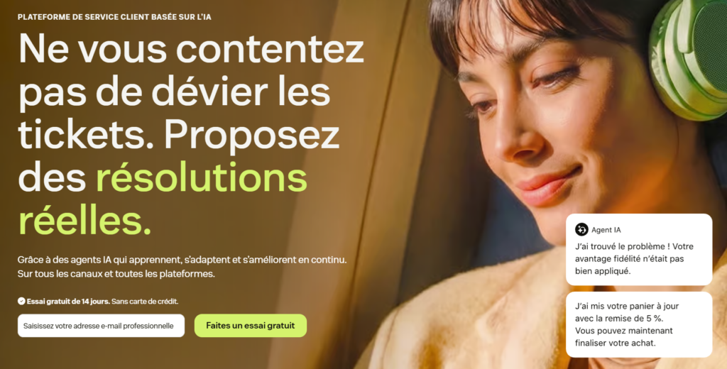 helpdesk Zendesk avec agents IA