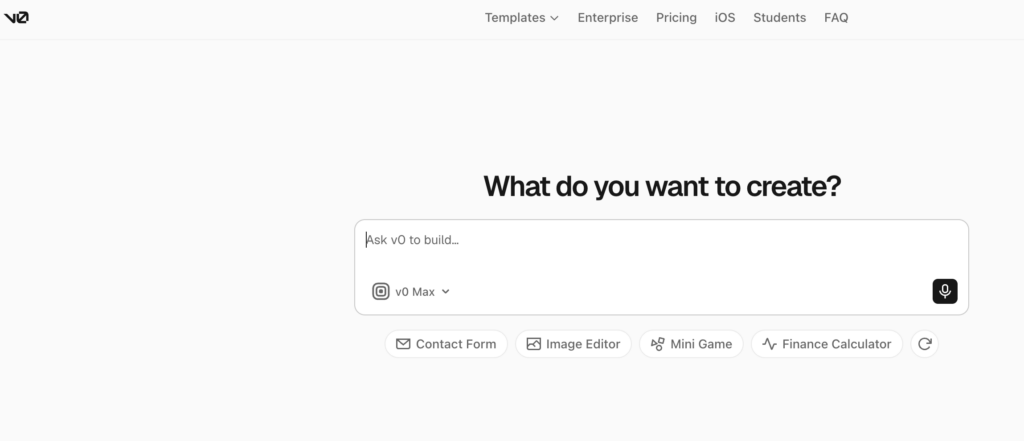 v0.app outil ia vibe coding