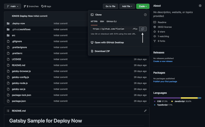 cloner un dépôt github